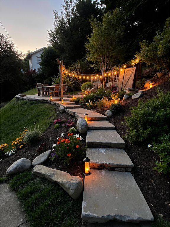 evening ambiance with lighting