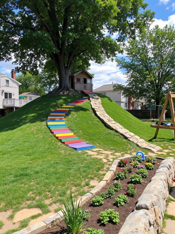 exciting sloped play area