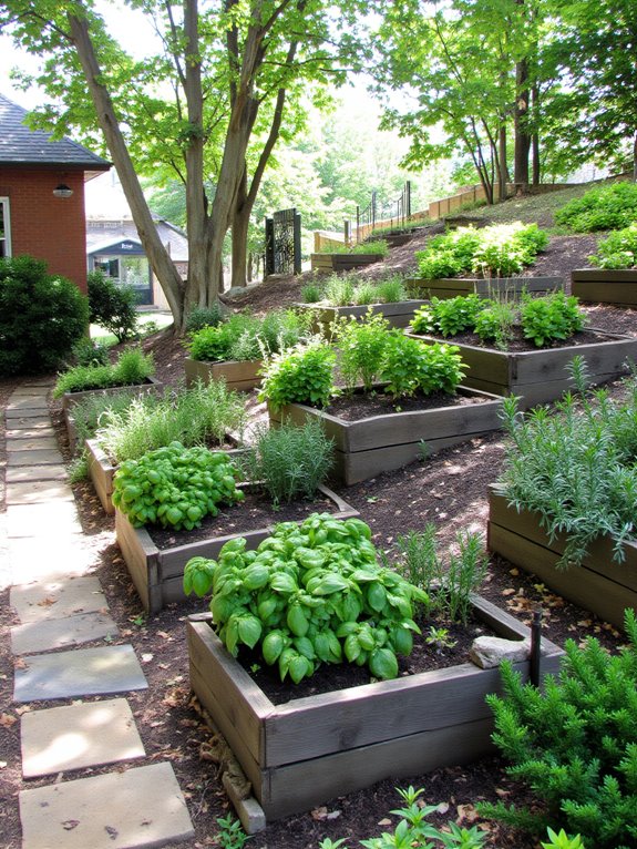 fresh culinary herb garden
