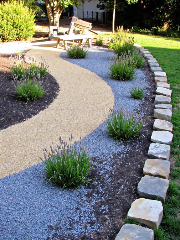 gravel enhances garden drainage