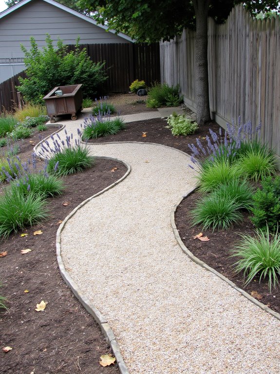 gravel enhances hillside drainage