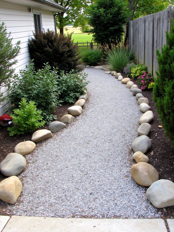 gravel pathway enhances navigation