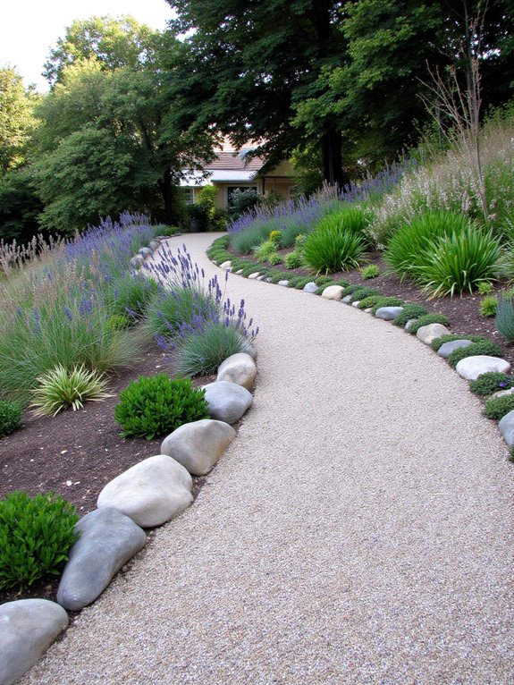 gravel pathway for navigation
