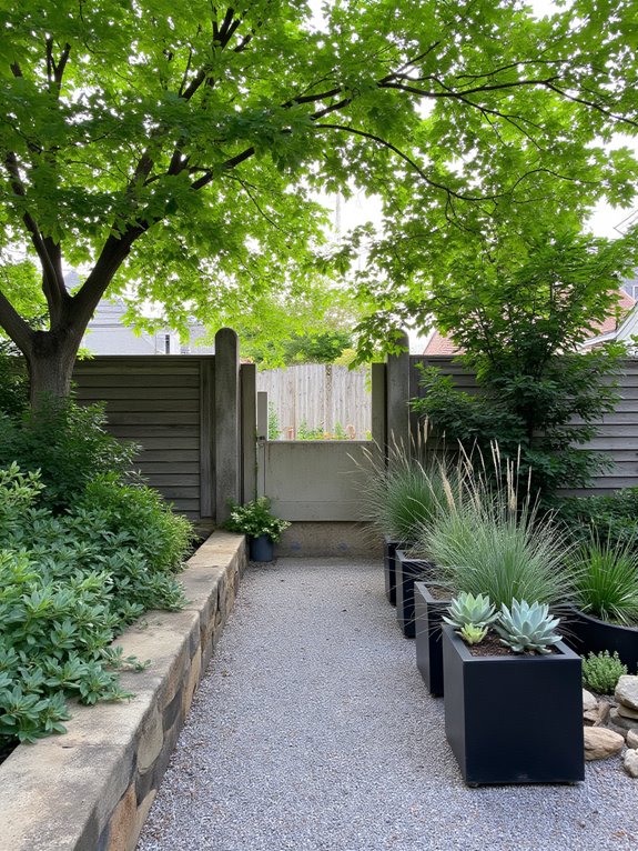 gravel pathways stone accents