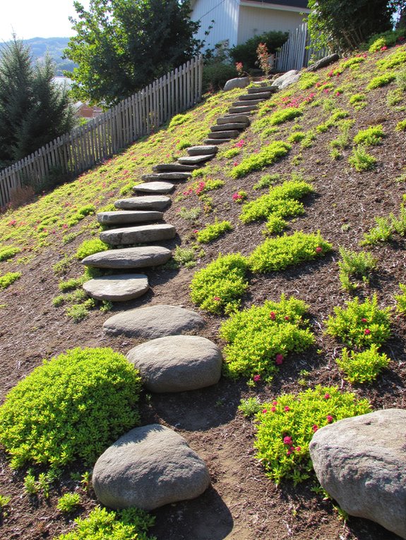ground covers enhance hillside gardens