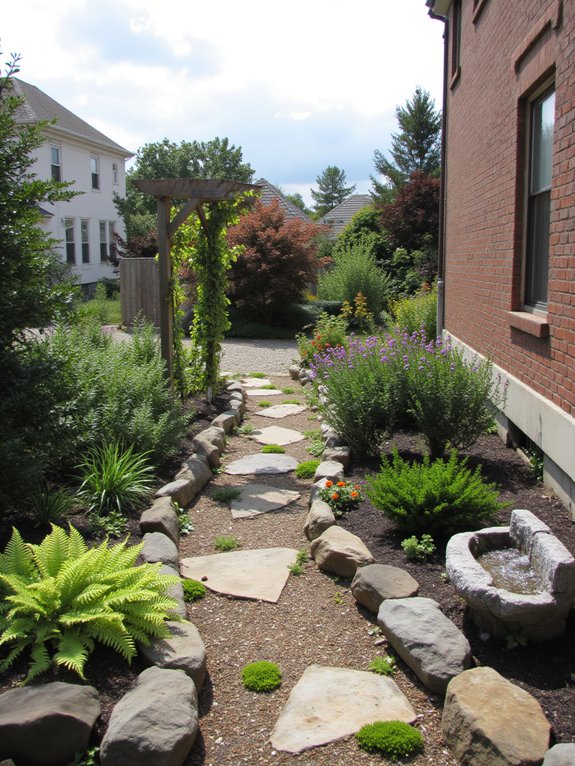 hardscaping enhances visual interest