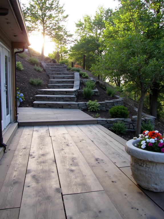 harmonious landscape decks patios