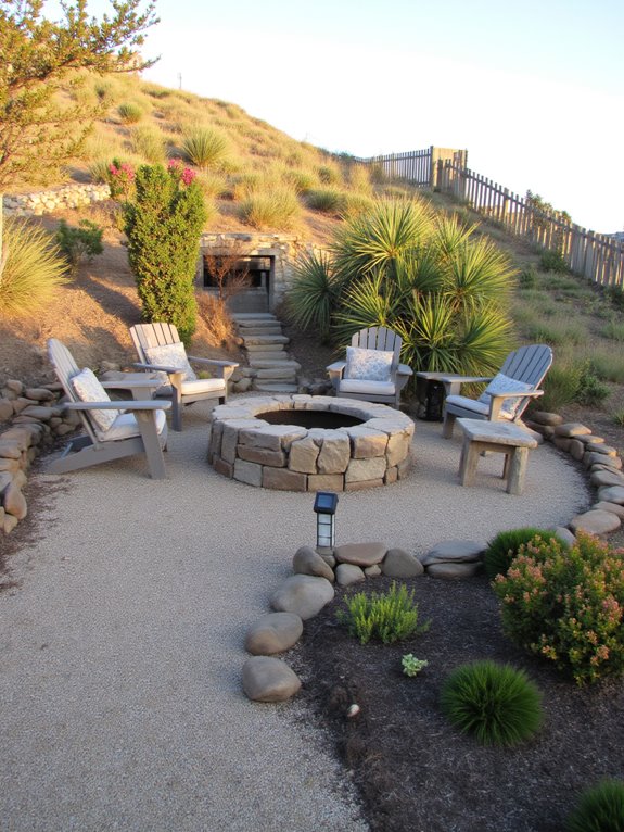 hillside fire pit gatherings