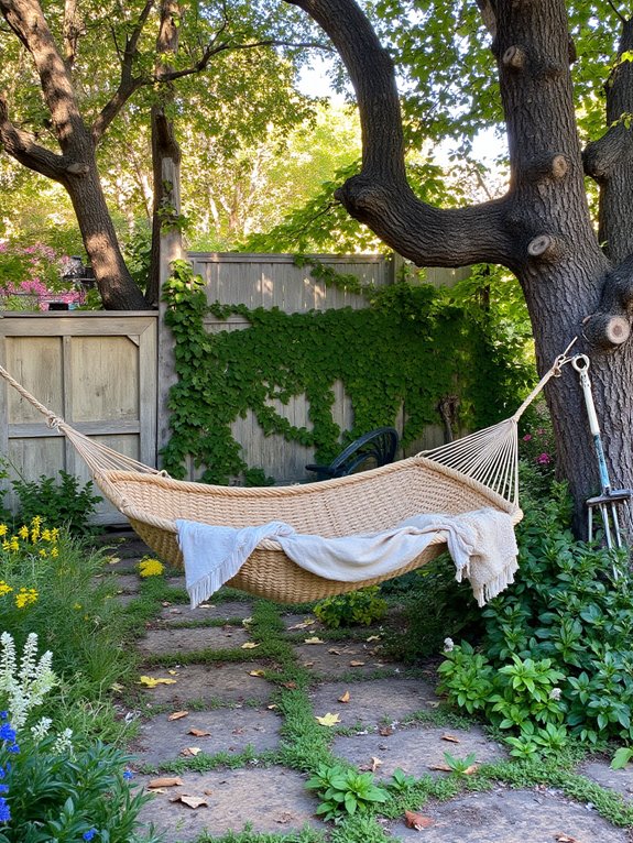 hillside garden relaxation spot