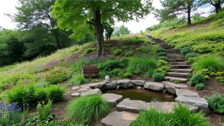 hillside landscaping for relaxation