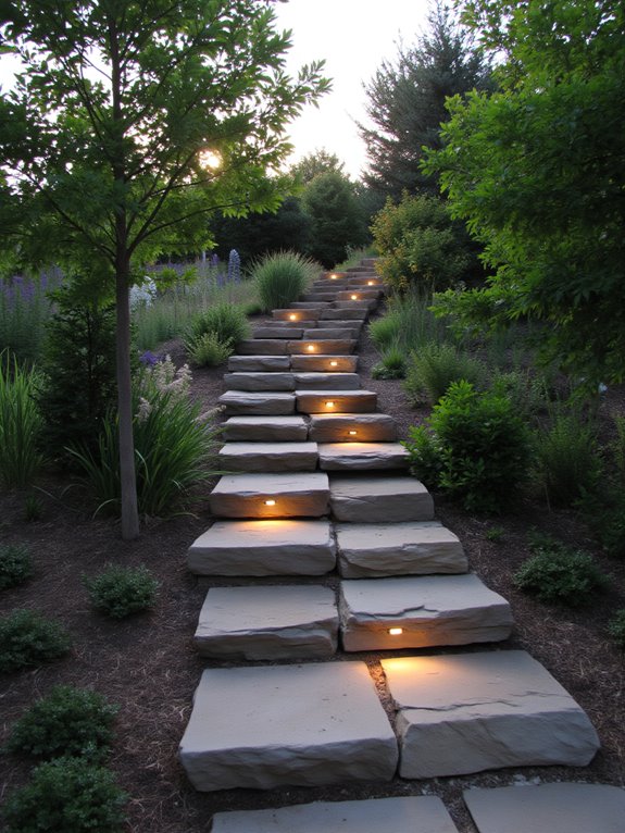 illuminated steps enhance safety