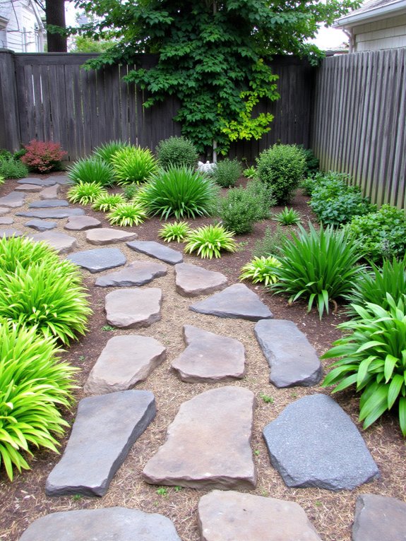 impressive stone pathways enhance