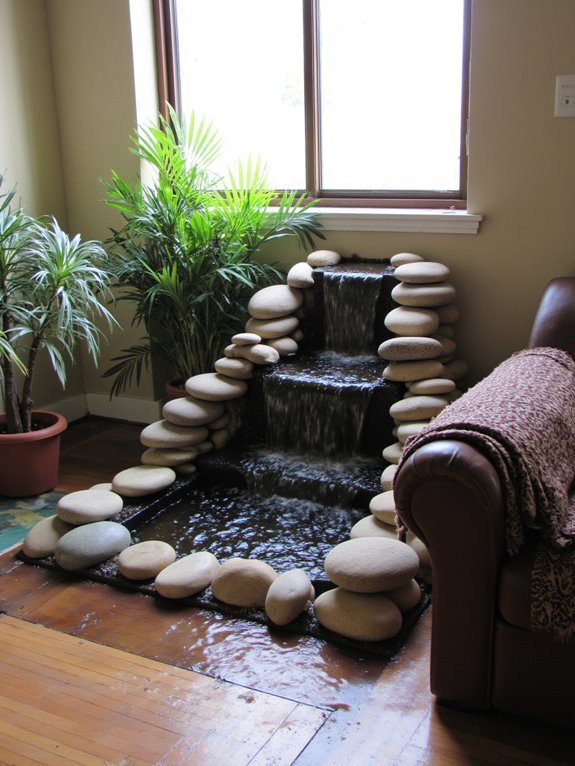 indoor waterfall relaxation ideas