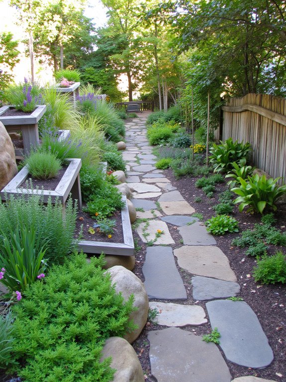inviting natural stone pathways