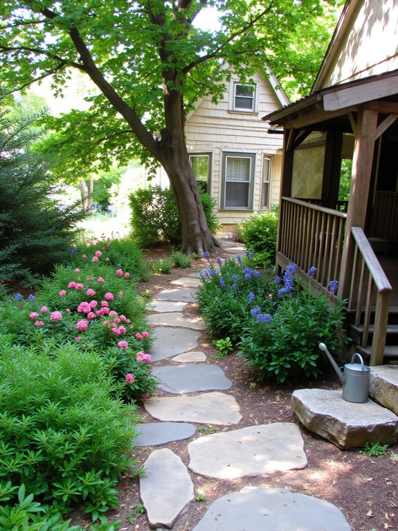inviting natural stone pathways