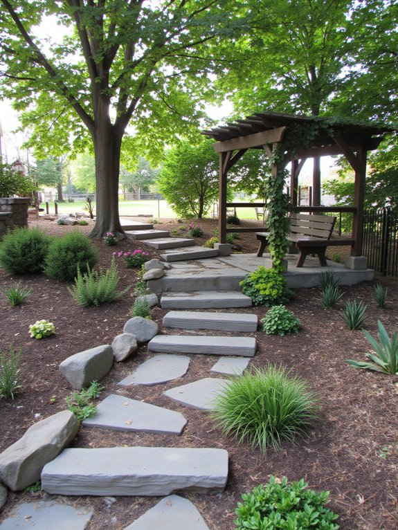 inviting natural winding pathways