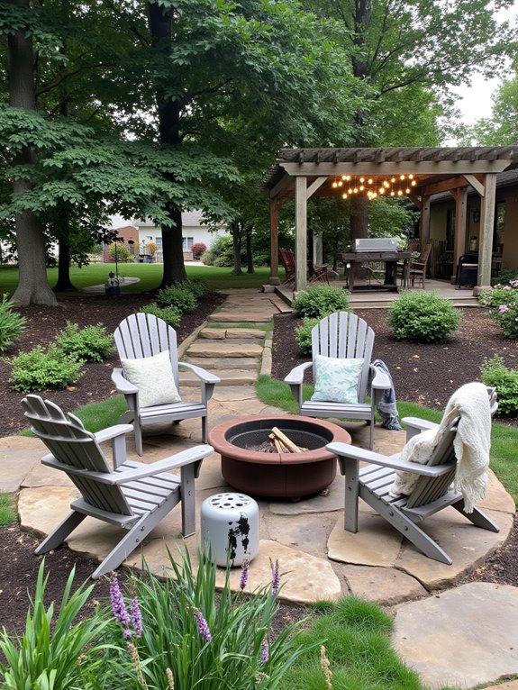 inviting outdoor lounge area