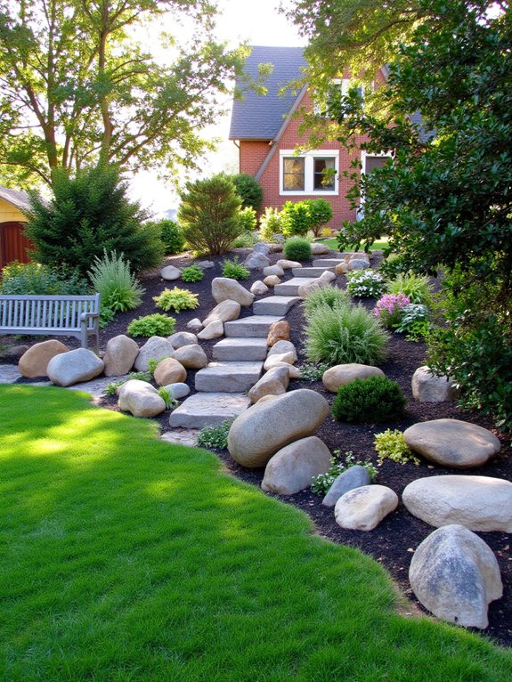 inviting rock garden design