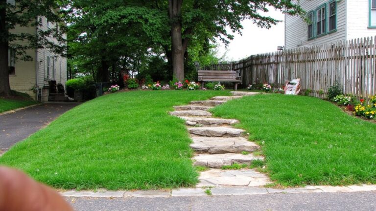 inviting sloped yard designs