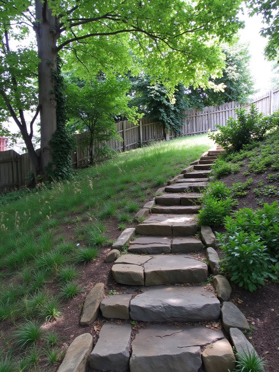 inviting stone step pathways