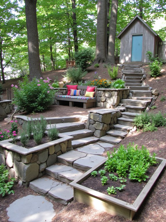 level terraces for functionality