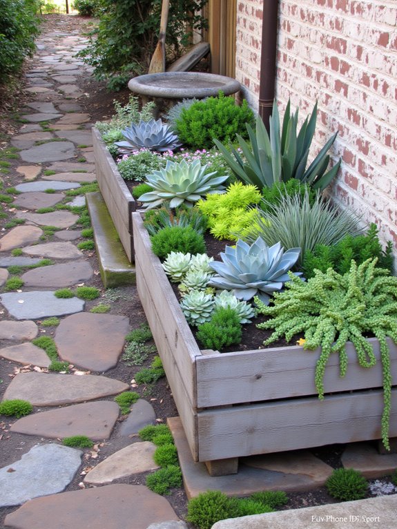 low maintenance succulent garden