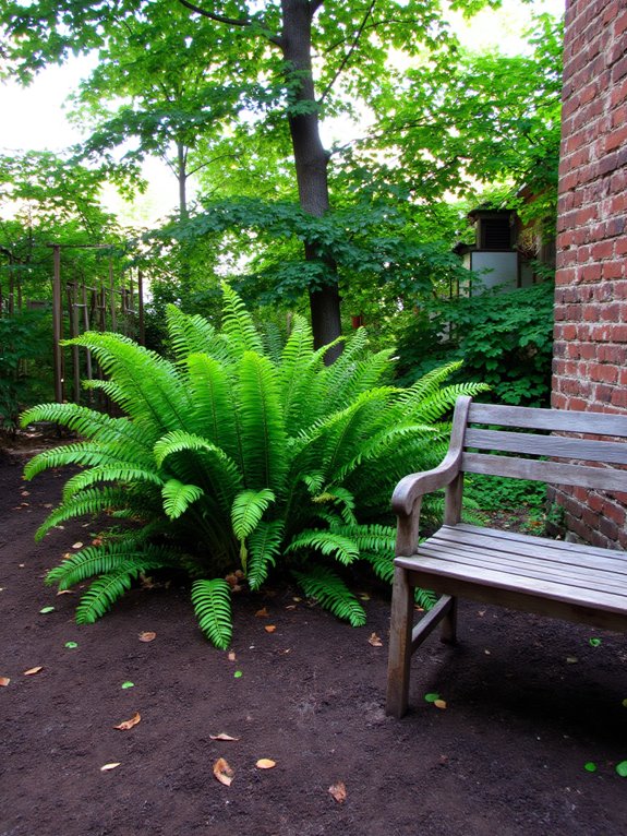 lush ferns create tranquility