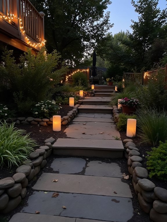magical illuminated terrace ambiance