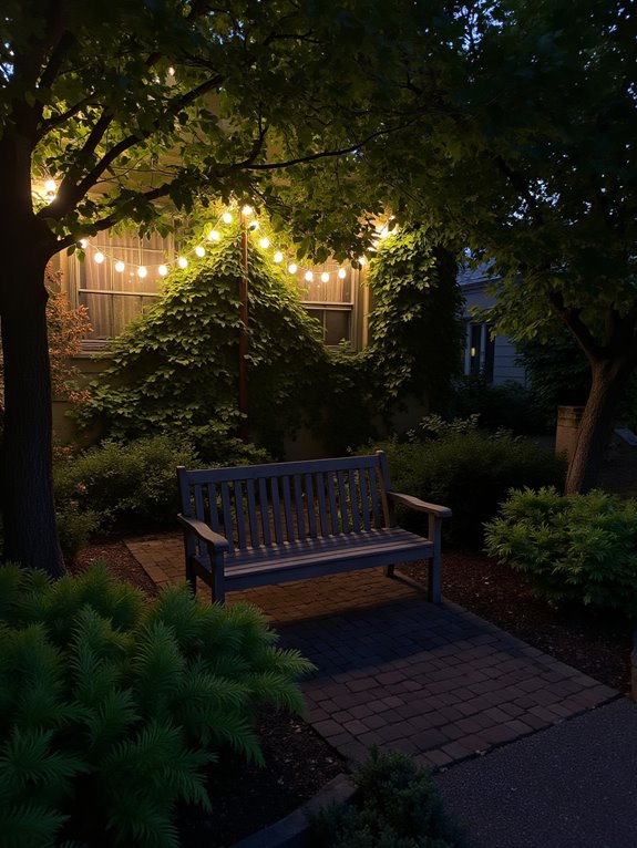 magical nighttime garden ambiance