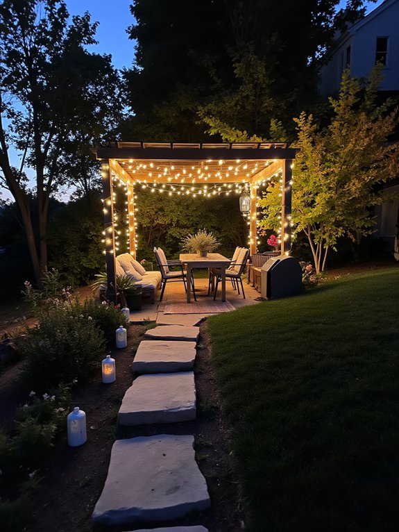 magical outdoor evening ambiance