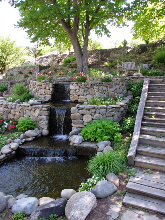 maintain vibrant tiered landscapes