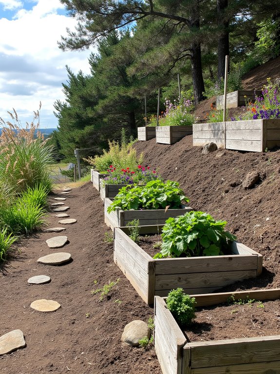 maximize gardening on slopes