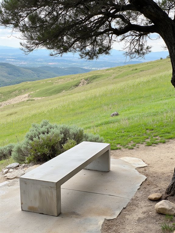 minimalist concrete bench elegance