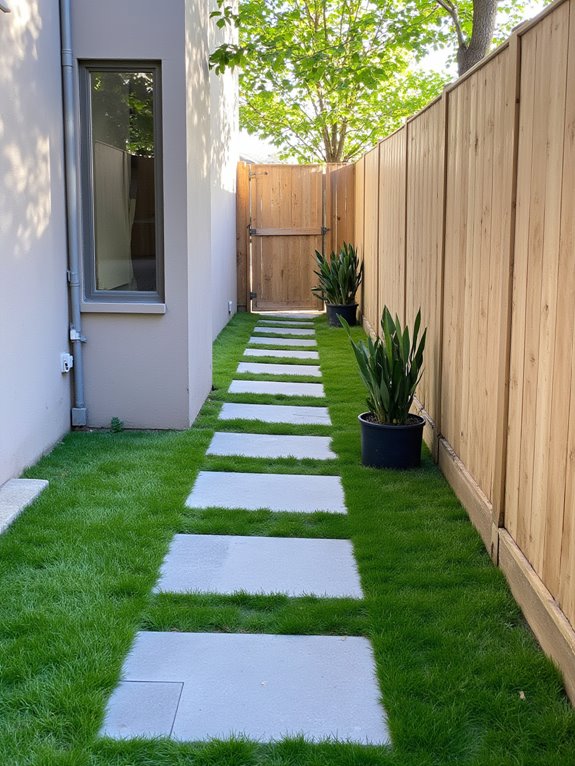 minimalist serene walkway design