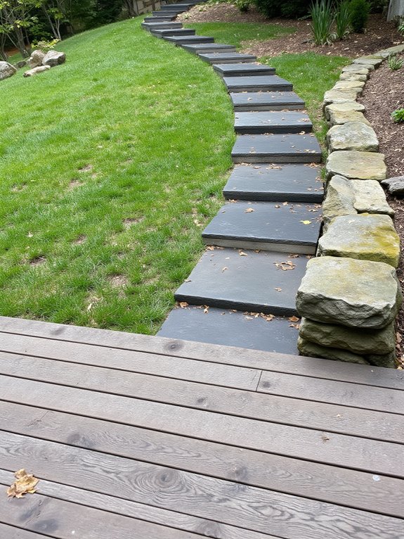 mixing materials enhances landscapes