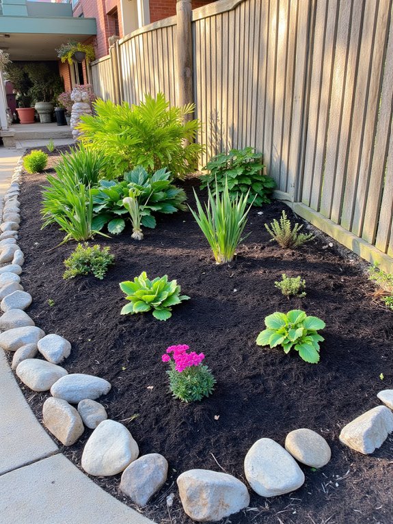 mulch beds enhance moisture retention