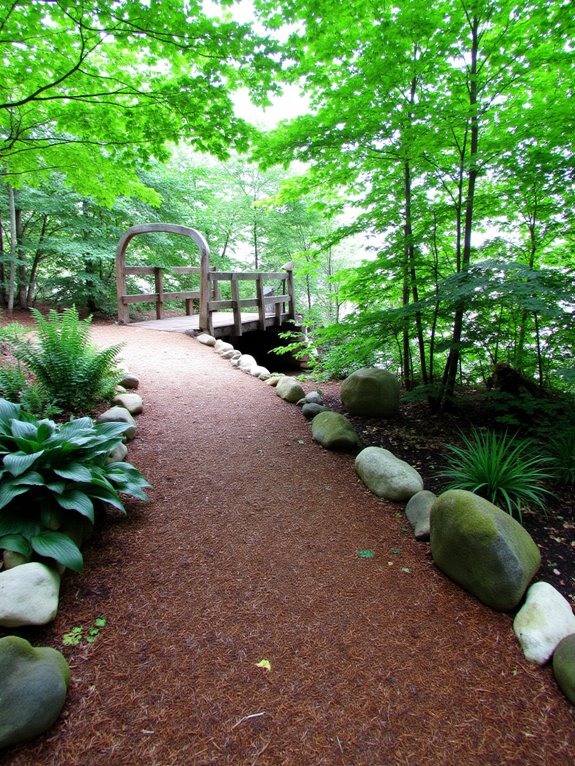 mulched pathway enhances accessibility