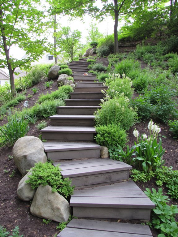 multi level hillside step design