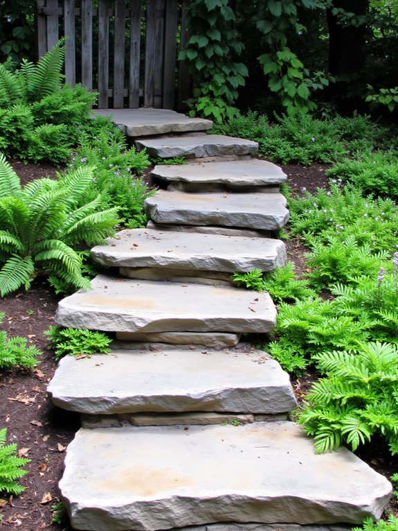 multi tiered stone pathways