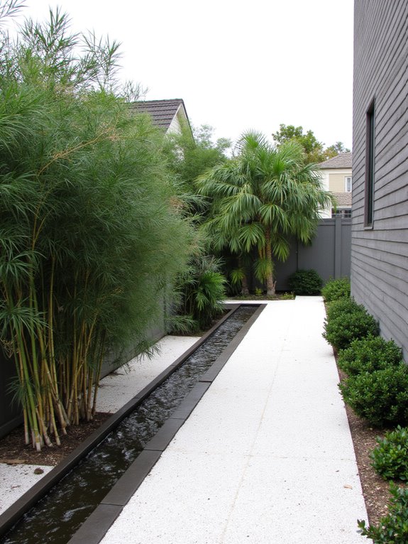 narrow water feature tranquility