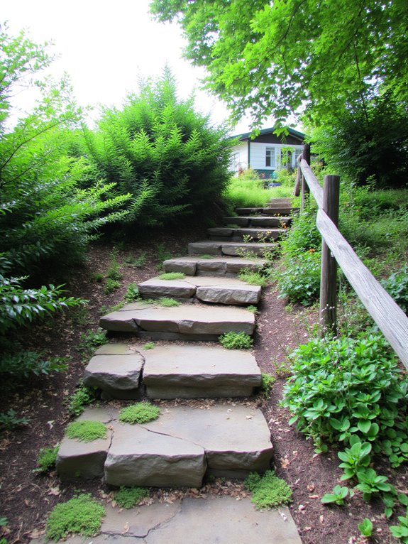 native plants for steps