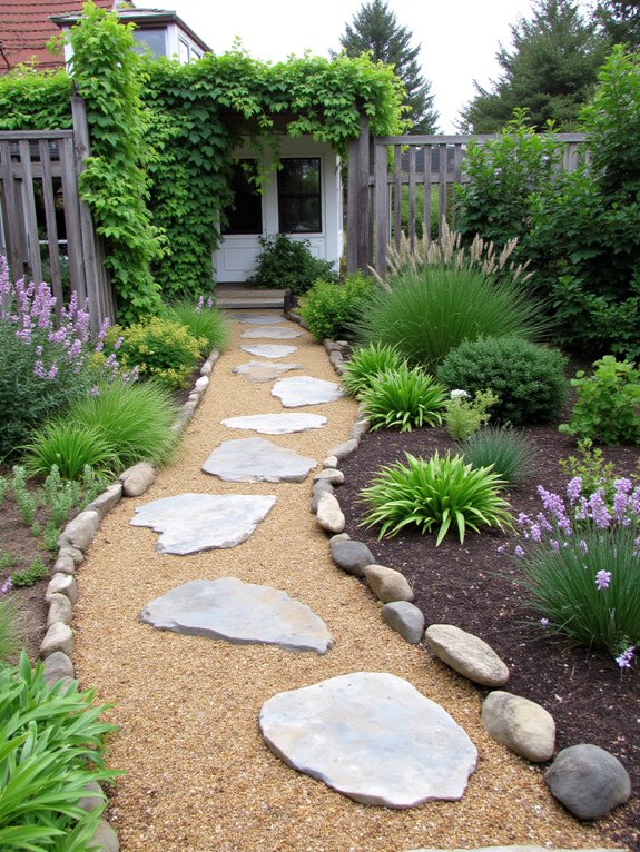 natural stone gravel pathways