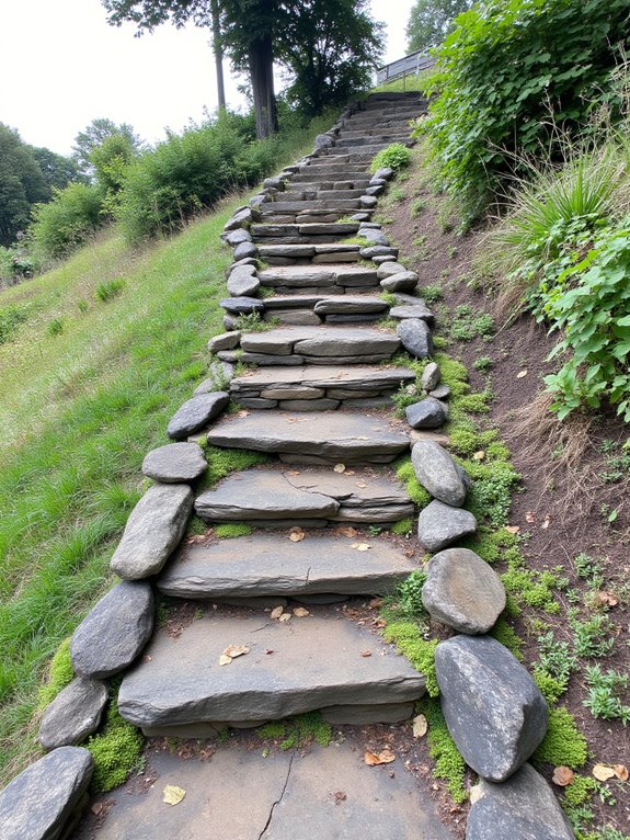 natural stone landscape steps