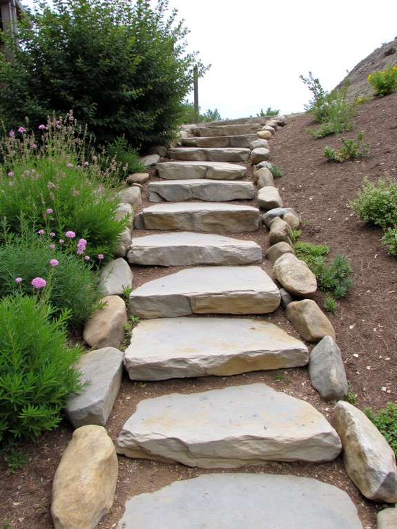 natural stone staircase design