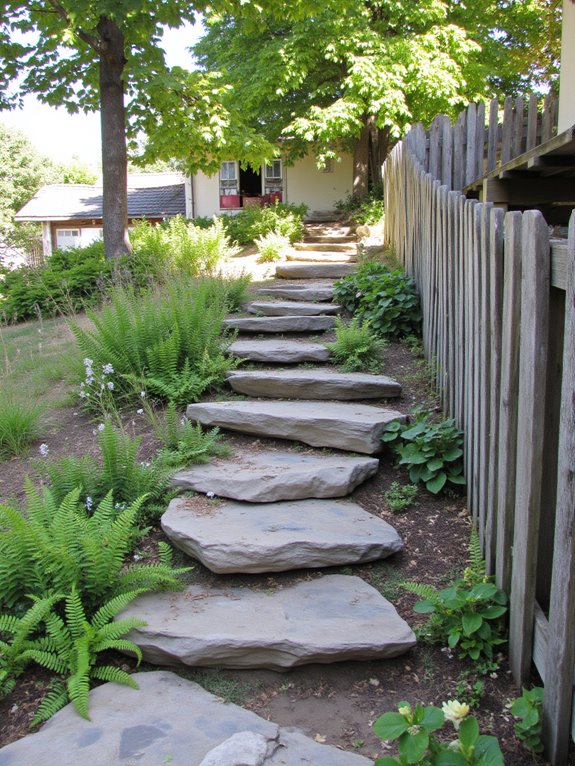 natural stone steps enhance