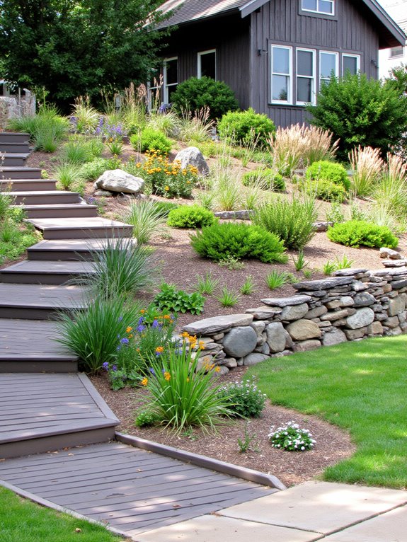 natural terracing enhances gardens