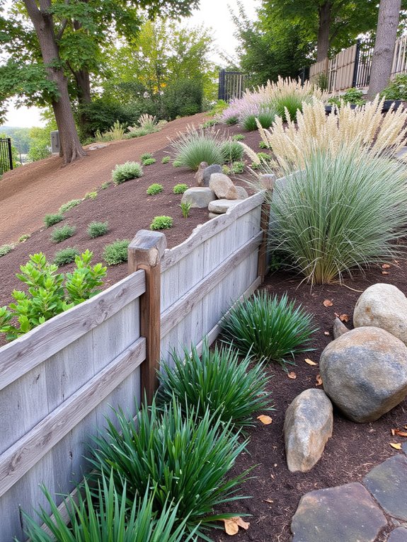 natural wood fencing design