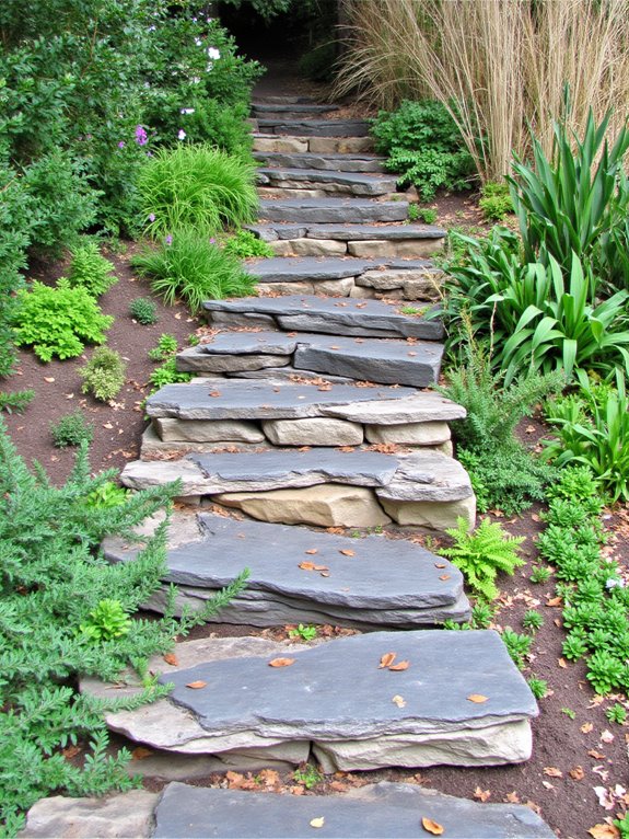 nature inspired garden steps