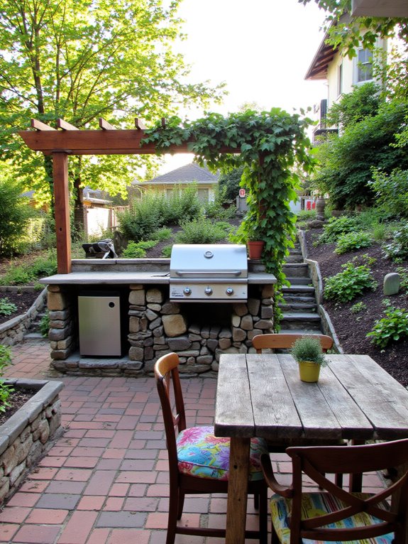 outdoor kitchen for entertaining