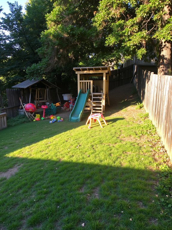 outdoor play area setup
